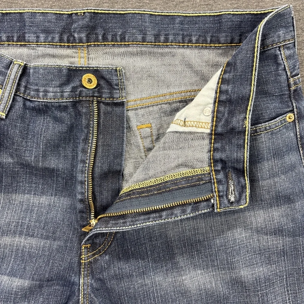 Levi's 559 Jeans Mens 36x33 TAG-36x34 Straight Leg Blue Denim Faded Whiskered